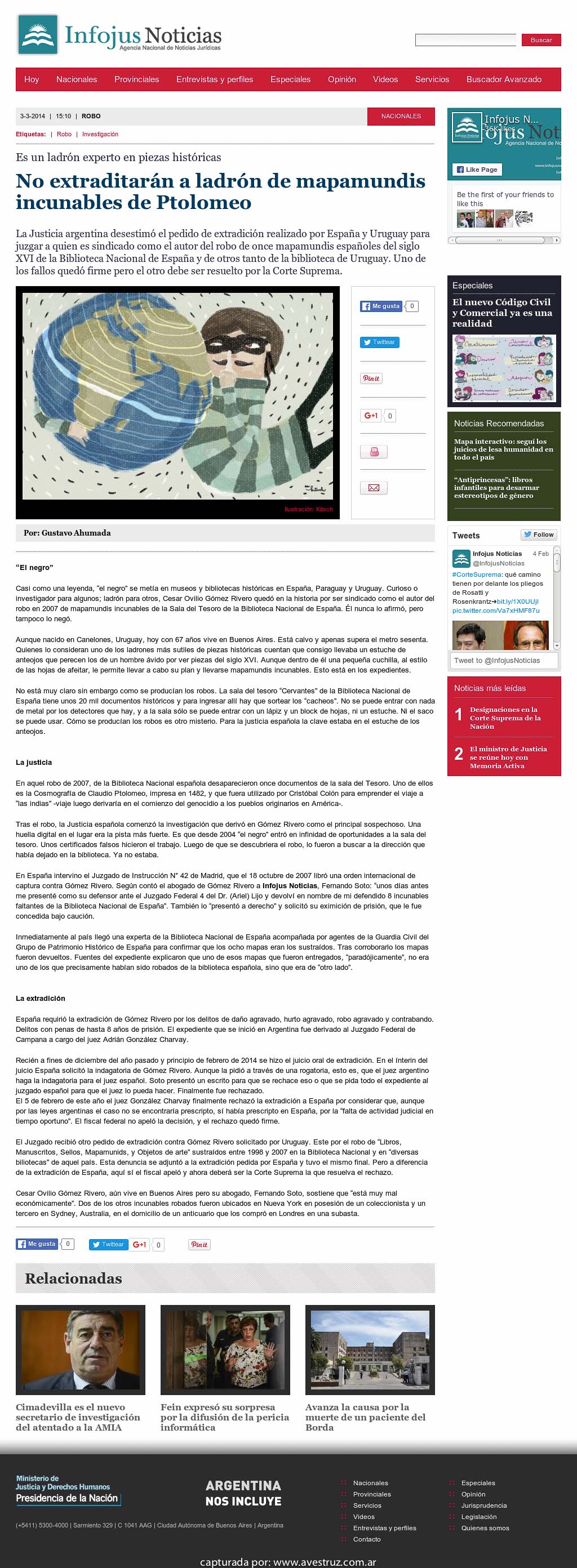 Nota de Infojus borrada