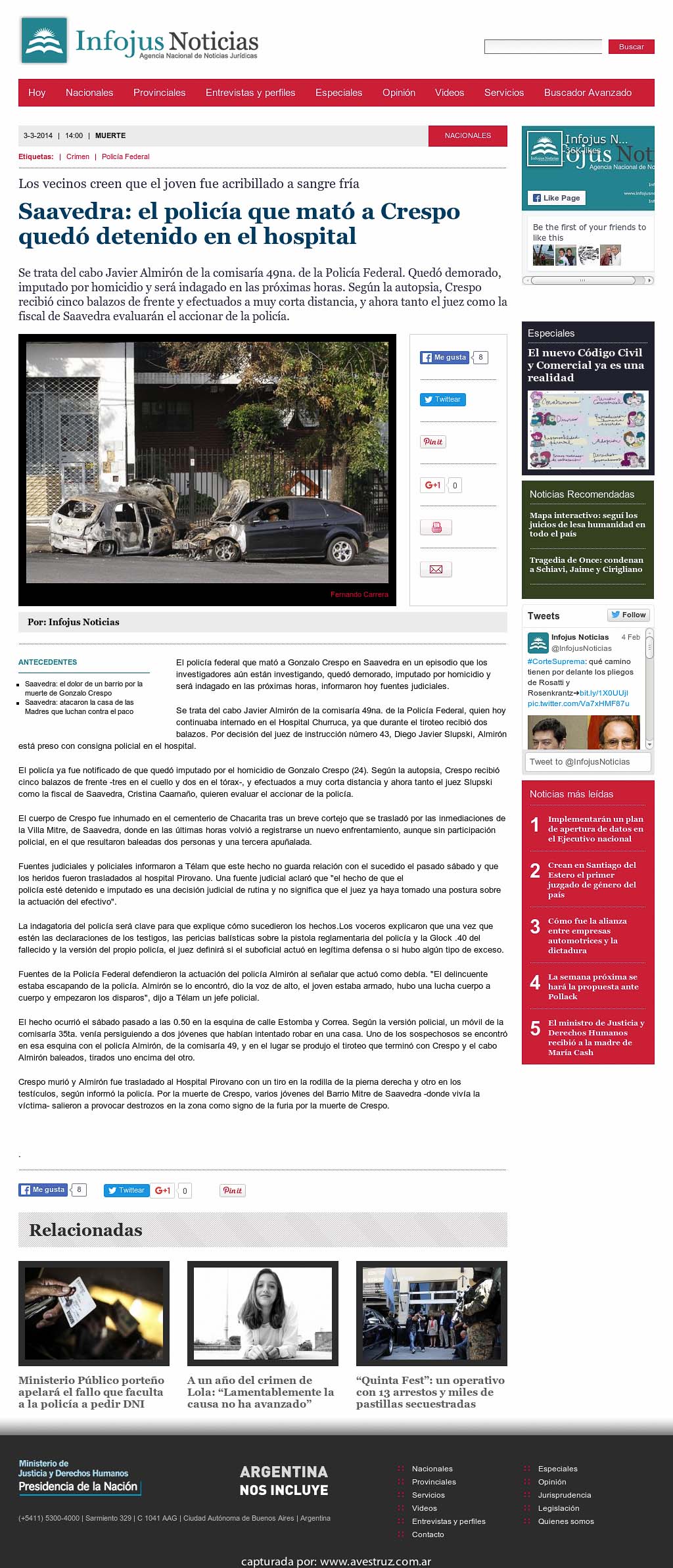Nota de Infojus borrada
