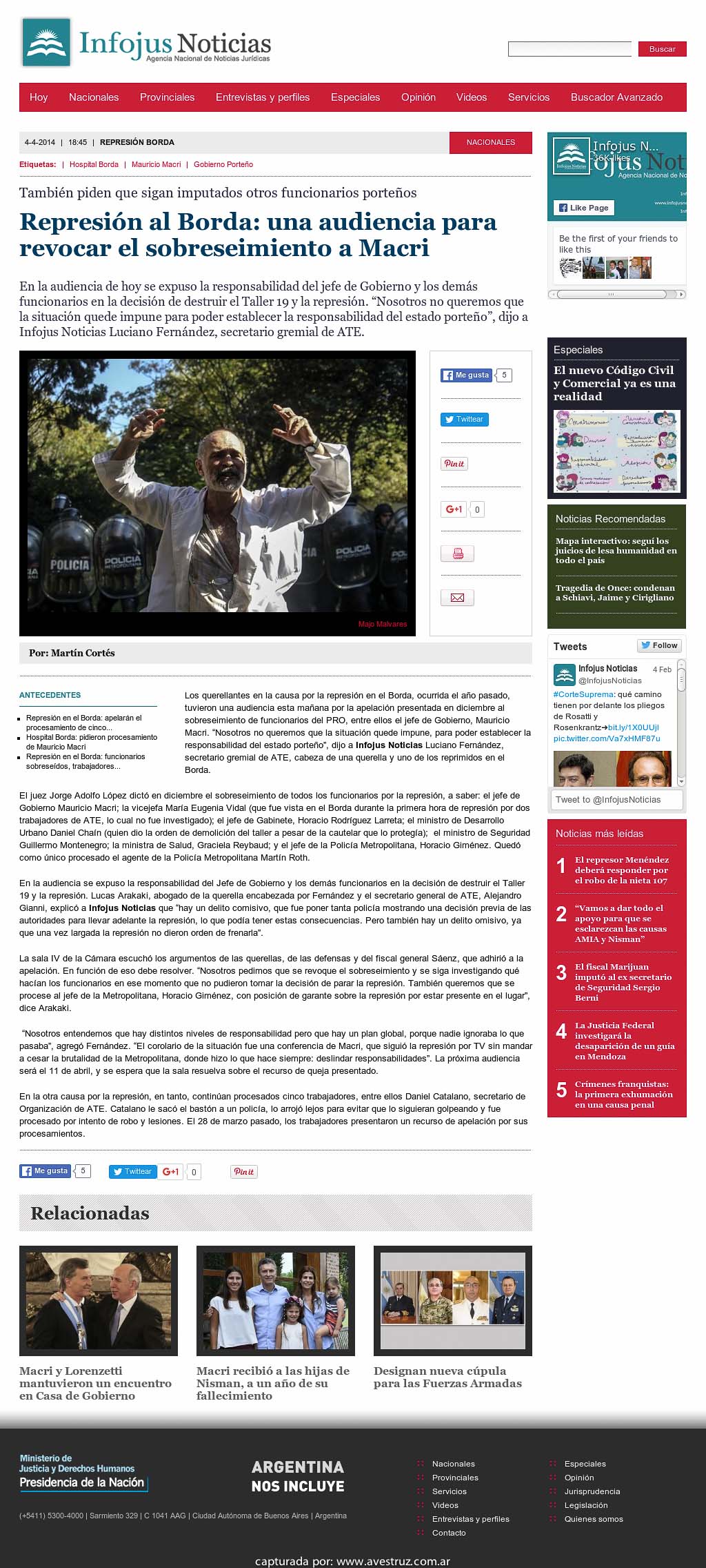 Nota de Infojus borrada