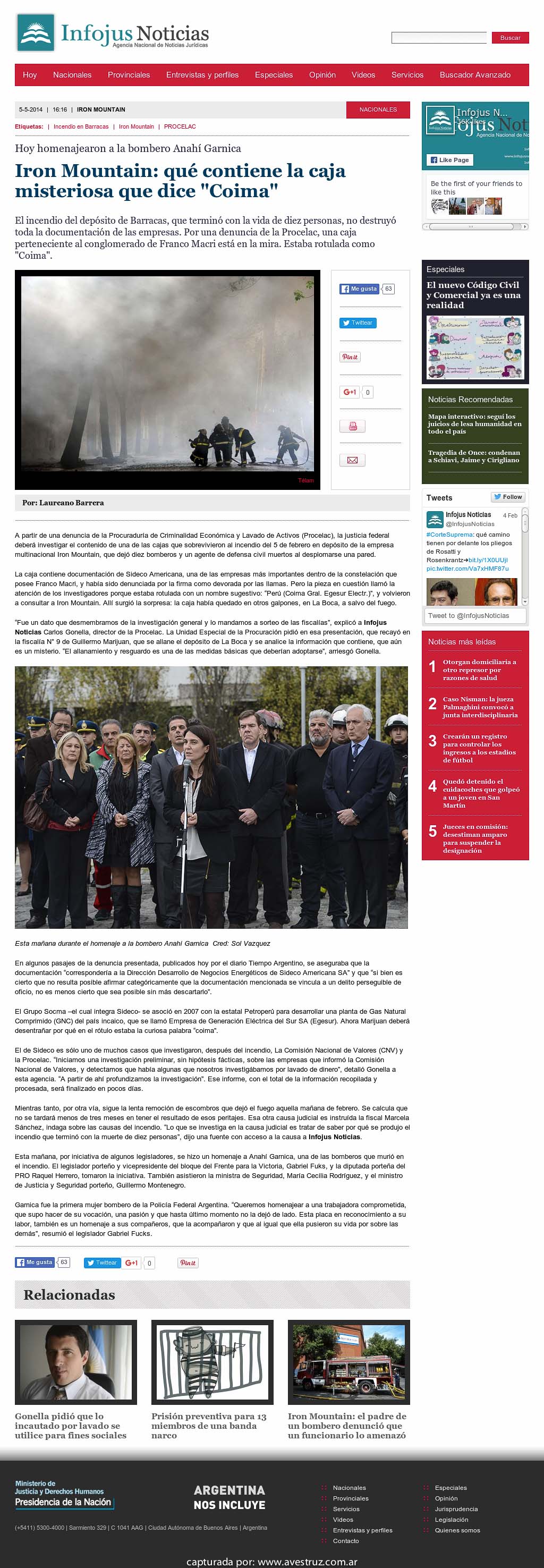 Nota de Infojus borrada