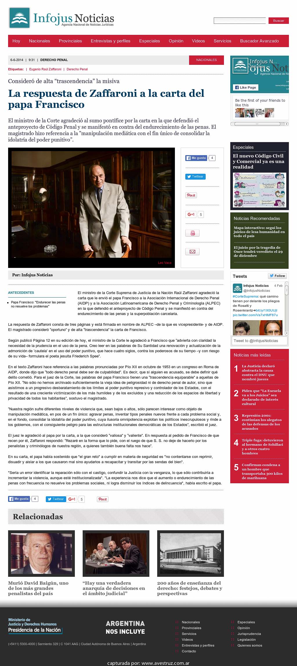 Nota de Infojus borrada