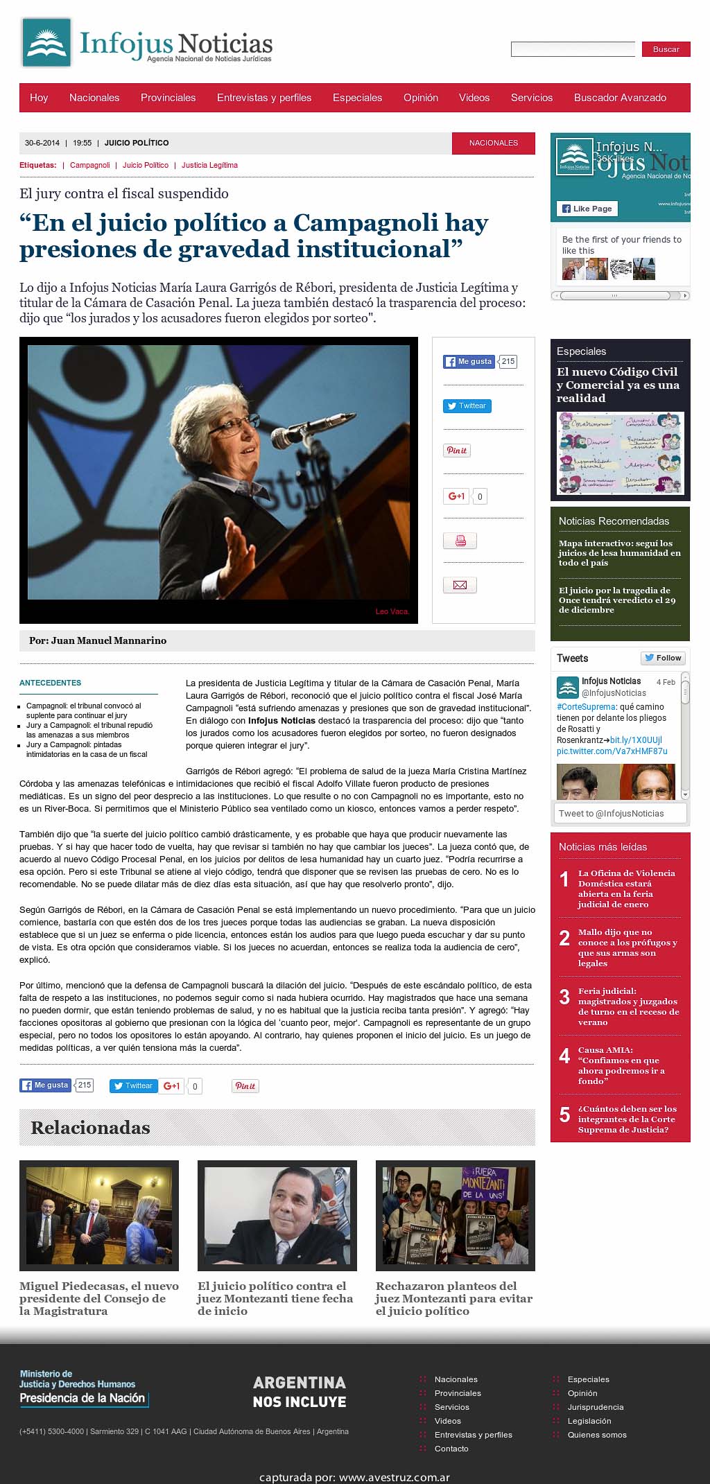 Nota de Infojus borrada