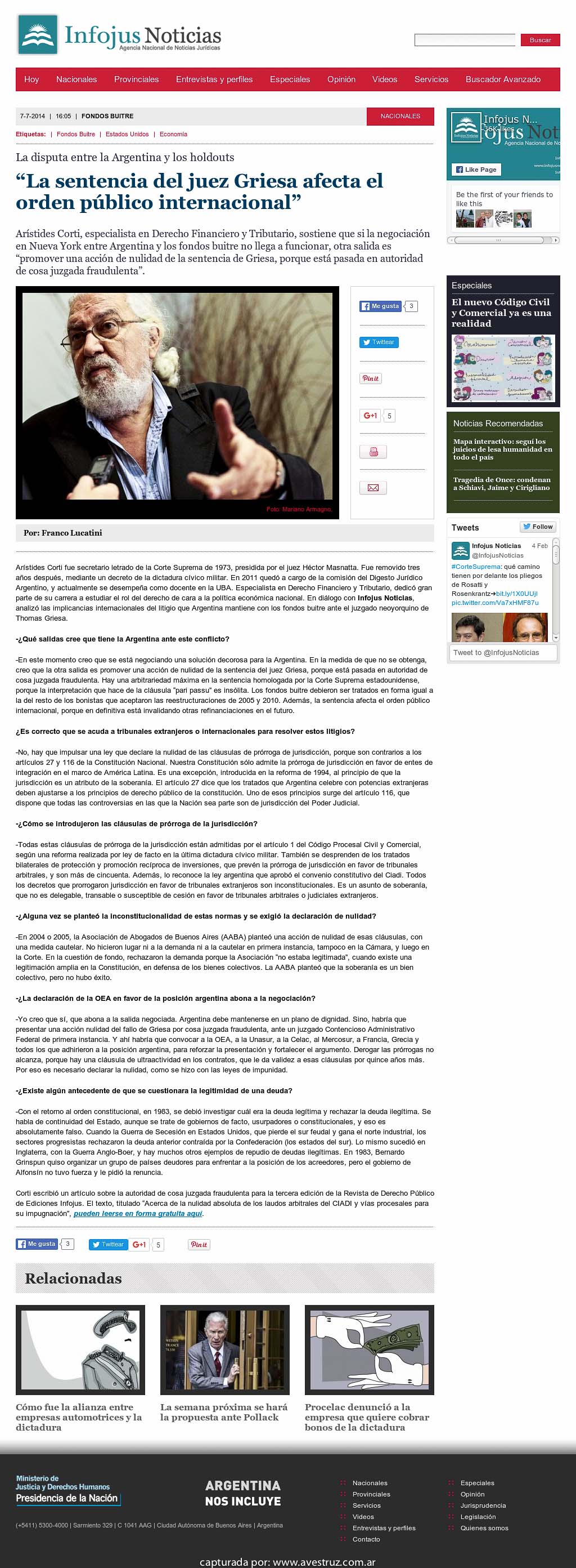 Nota de Infojus borrada