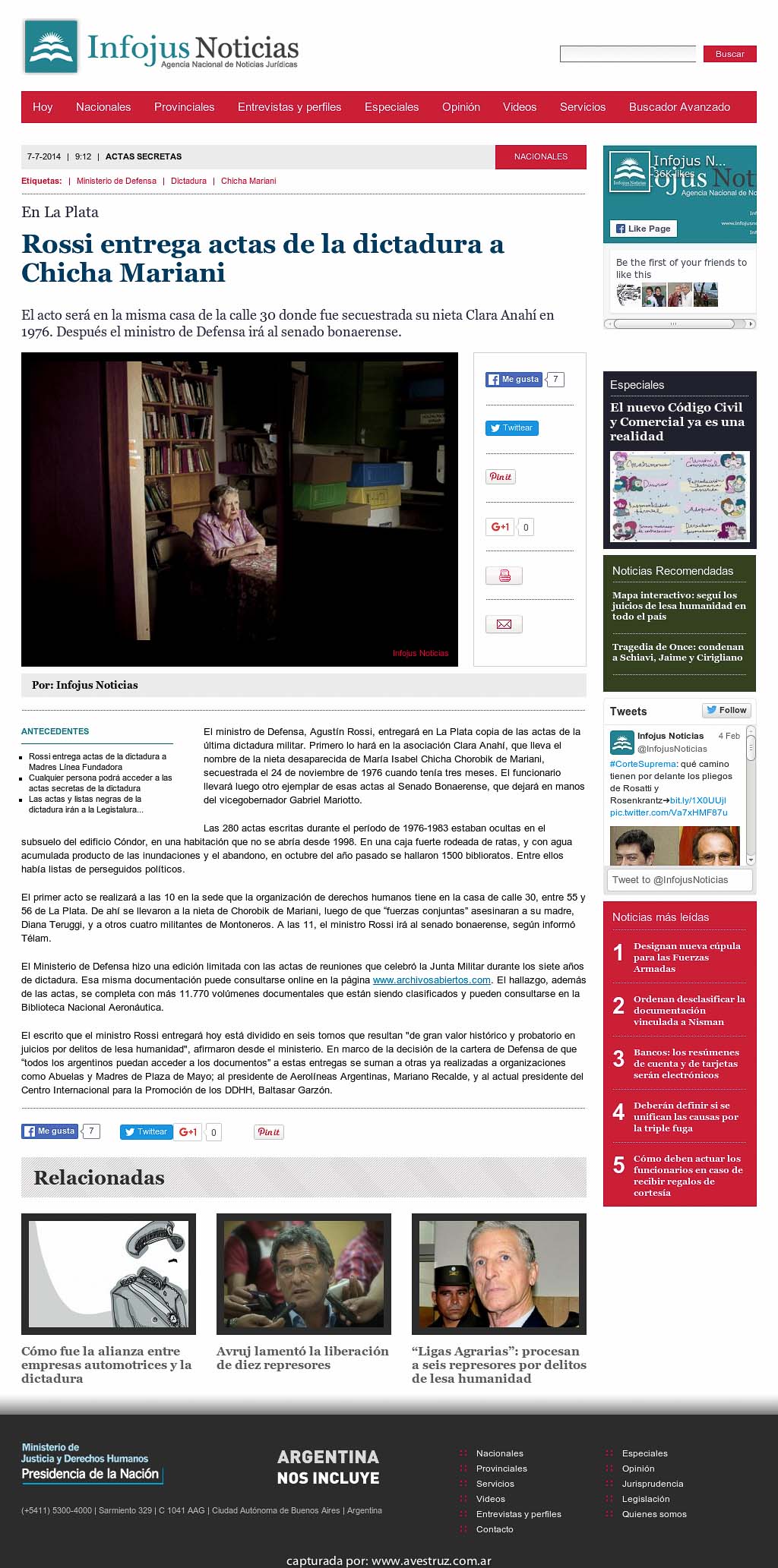 Nota de Infojus borrada