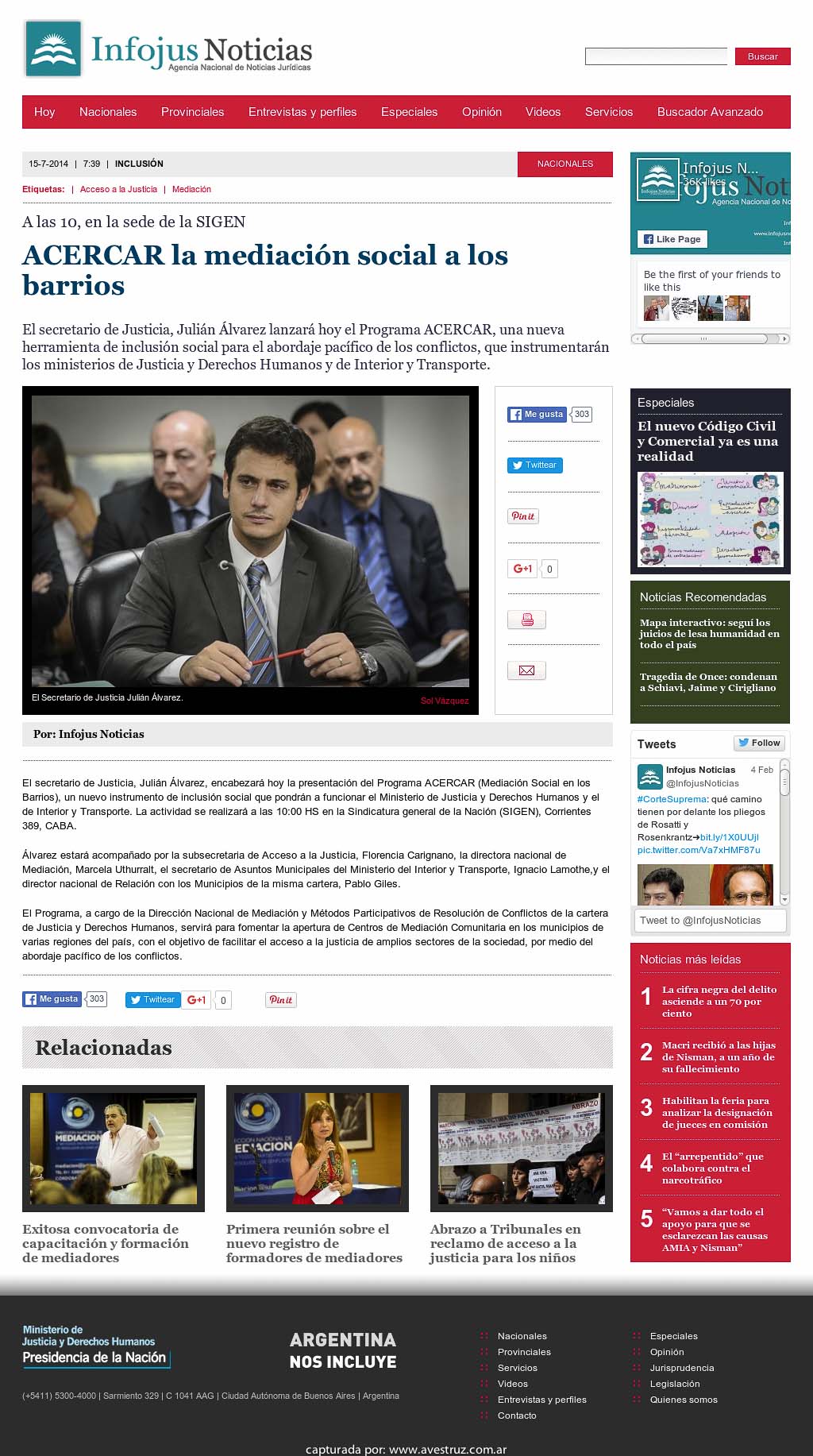 Nota de Infojus borrada