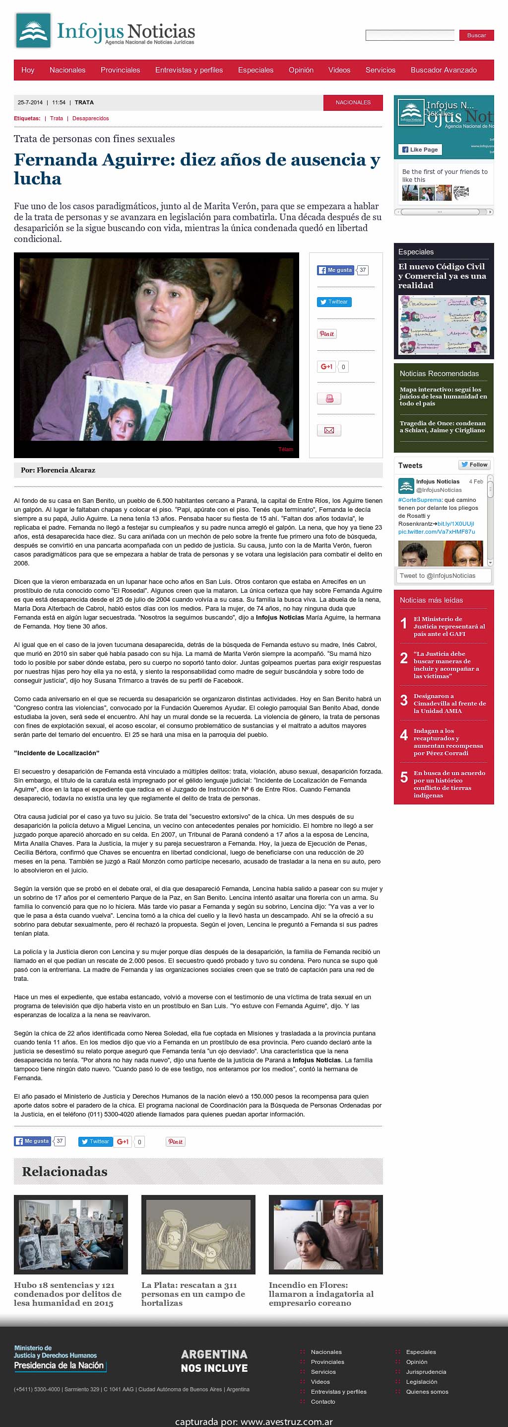 Nota de Infojus borrada