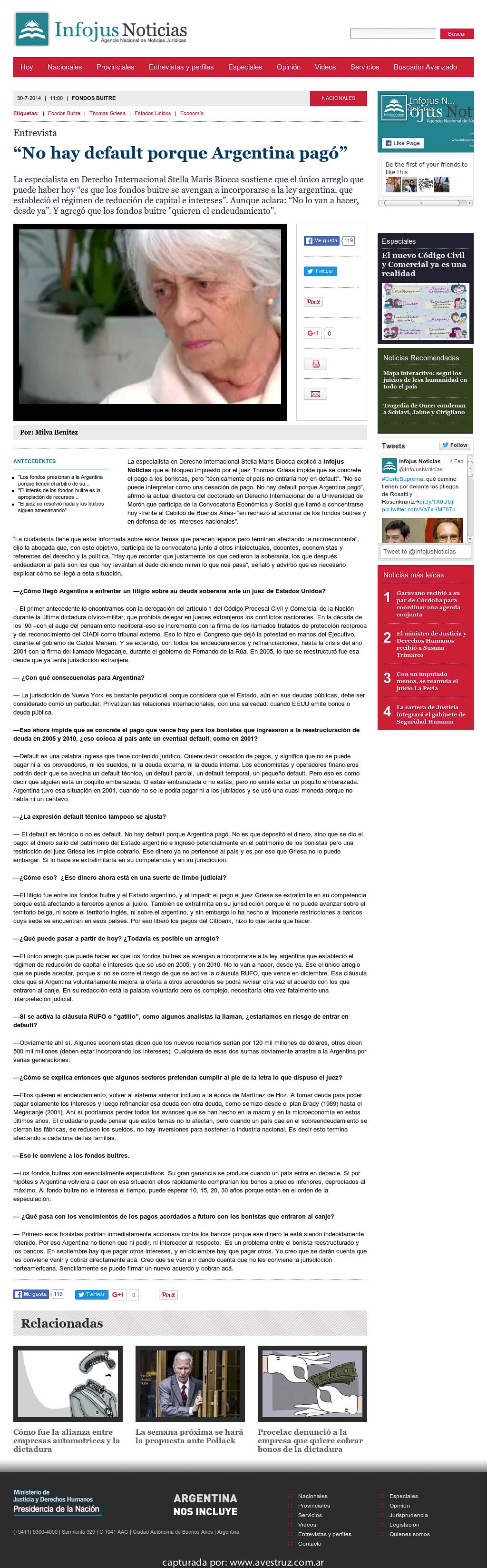 Nota de Infojus borrada