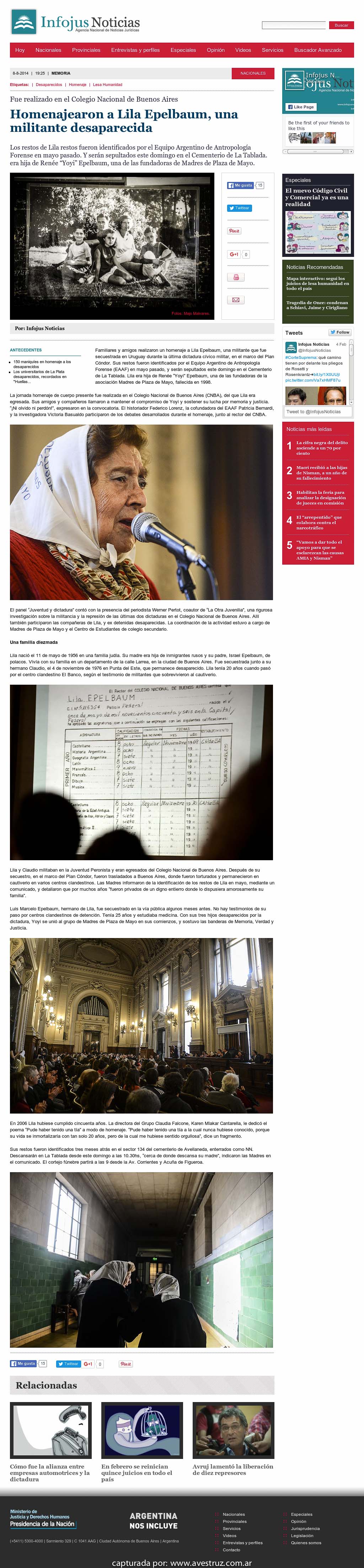 Nota de Infojus borrada