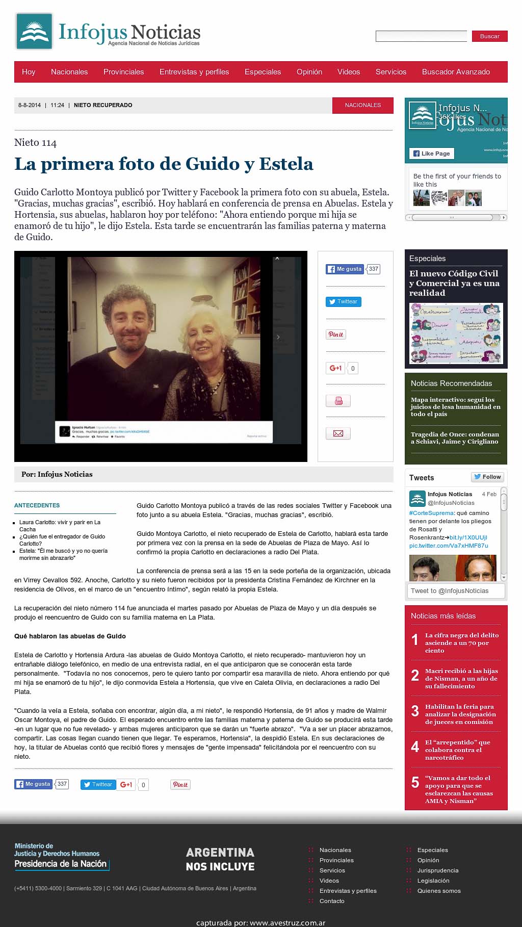 Nota de Infojus borrada