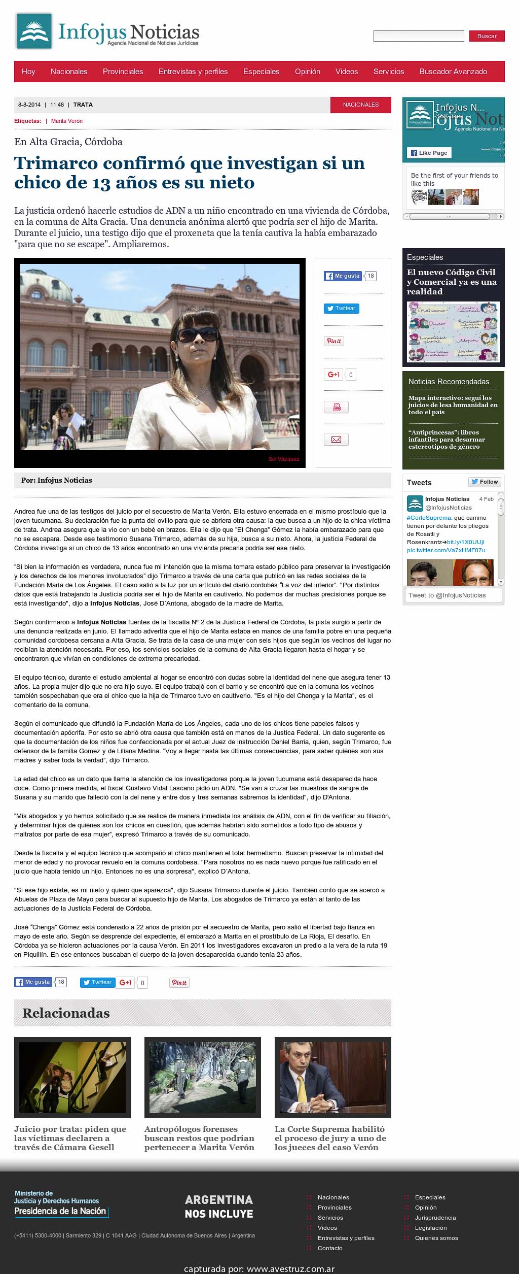 Nota de Infojus borrada
