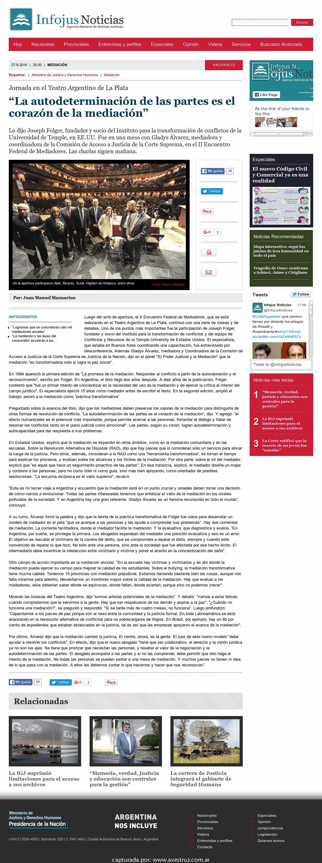 Nota de Infojus borrada