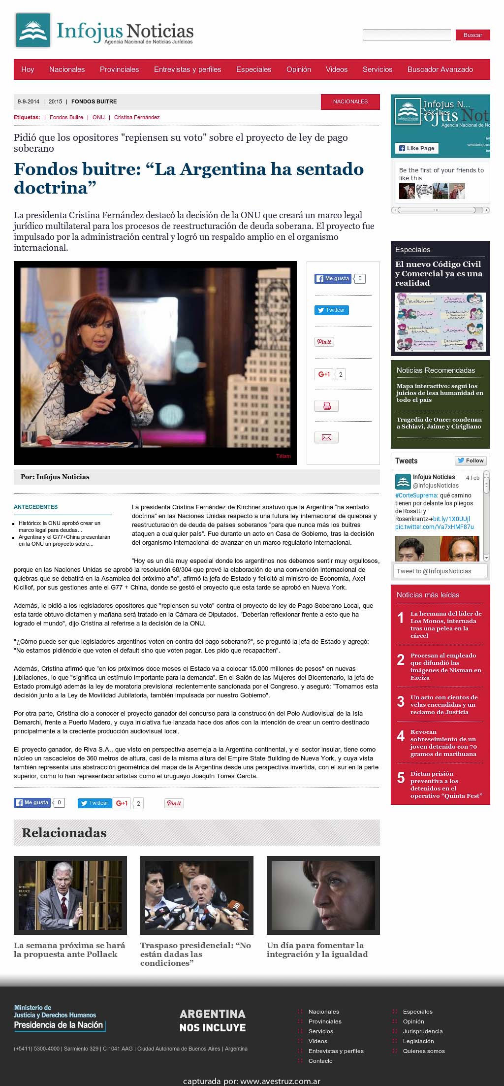Nota de Infojus borrada