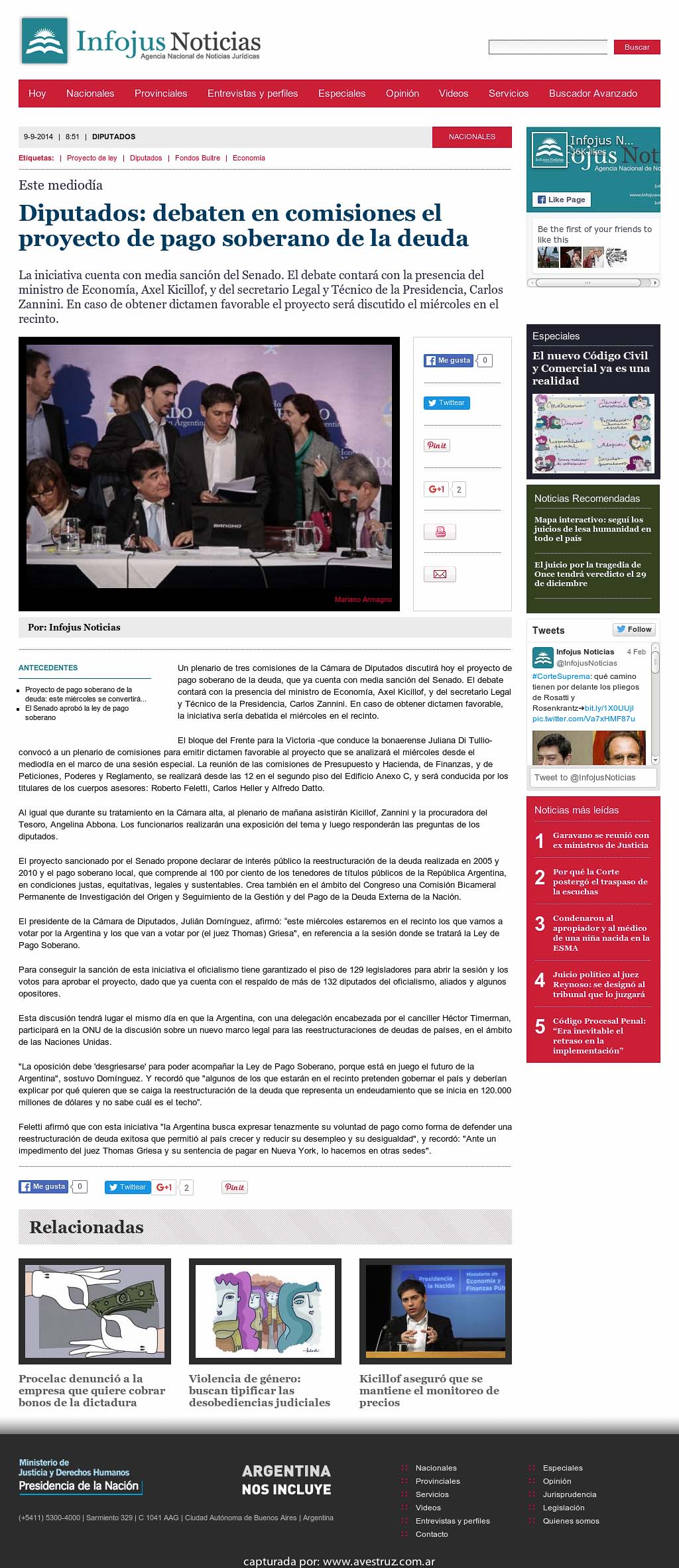 Nota de Infojus borrada