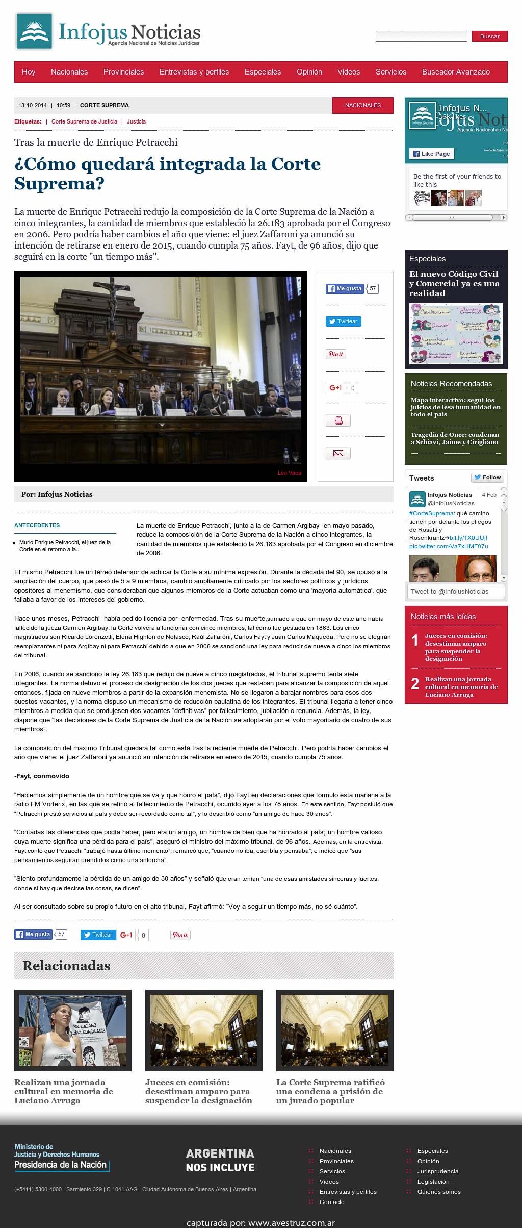 Nota de Infojus borrada