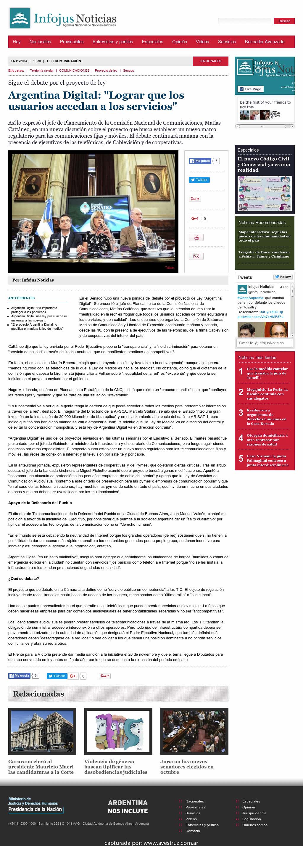 Nota de Infojus borrada