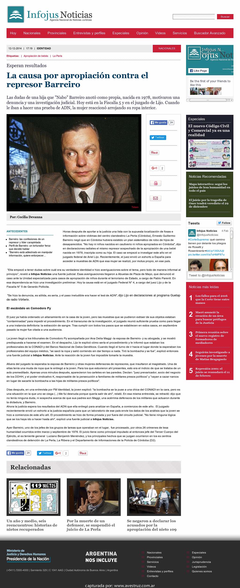 Nota de Infojus borrada