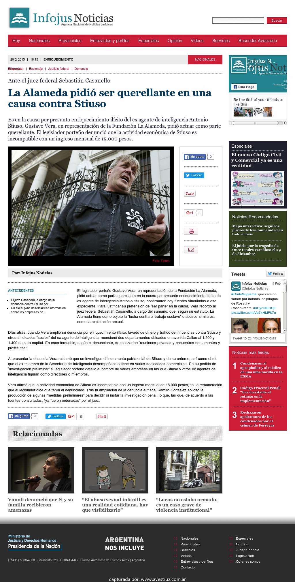 Nota de Infojus borrada