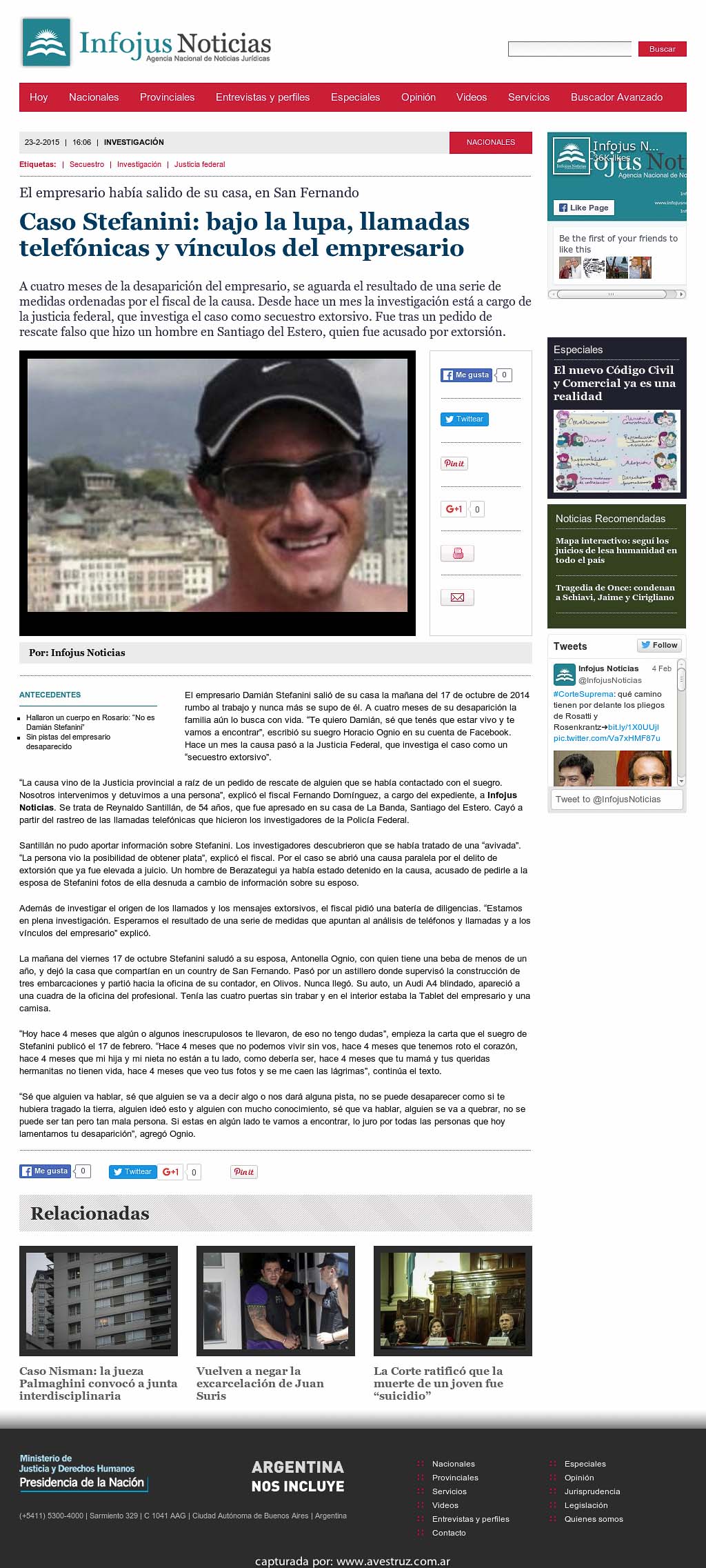 Nota de Infojus borrada