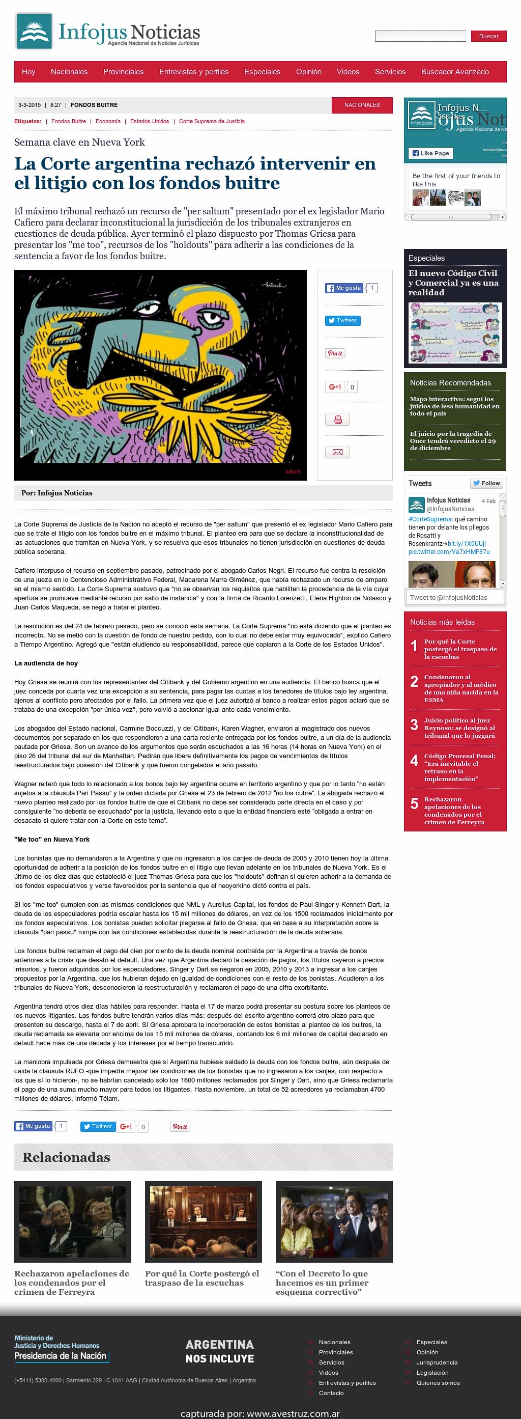 Nota de Infojus borrada