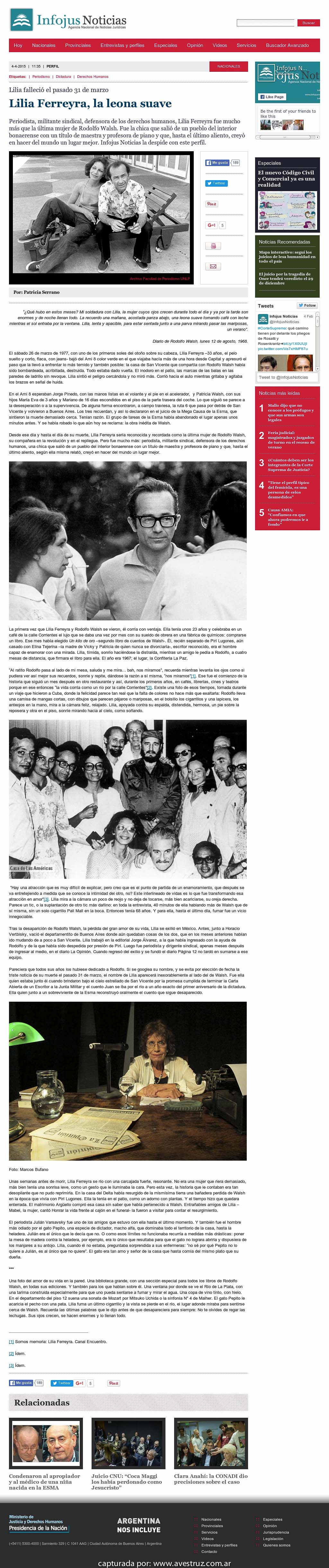 Nota de Infojus borrada