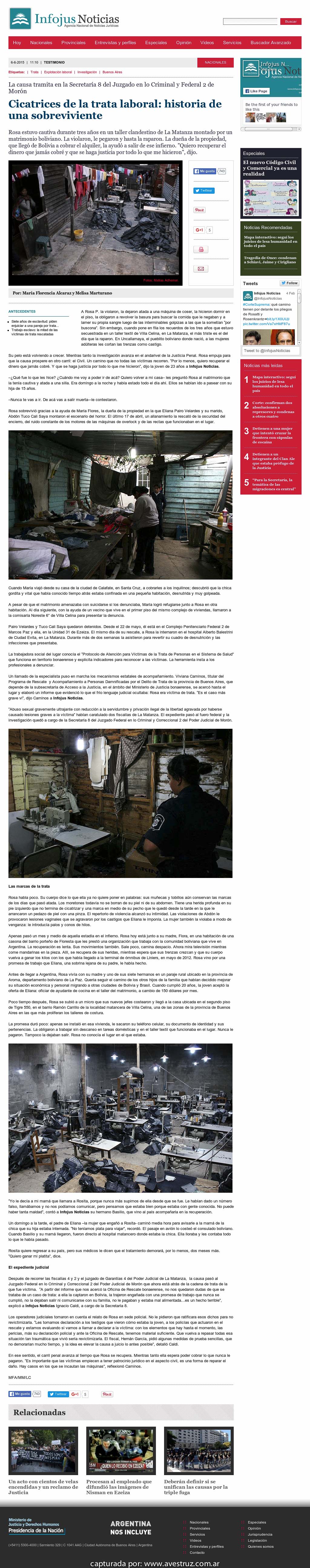 Nota de Infojus borrada