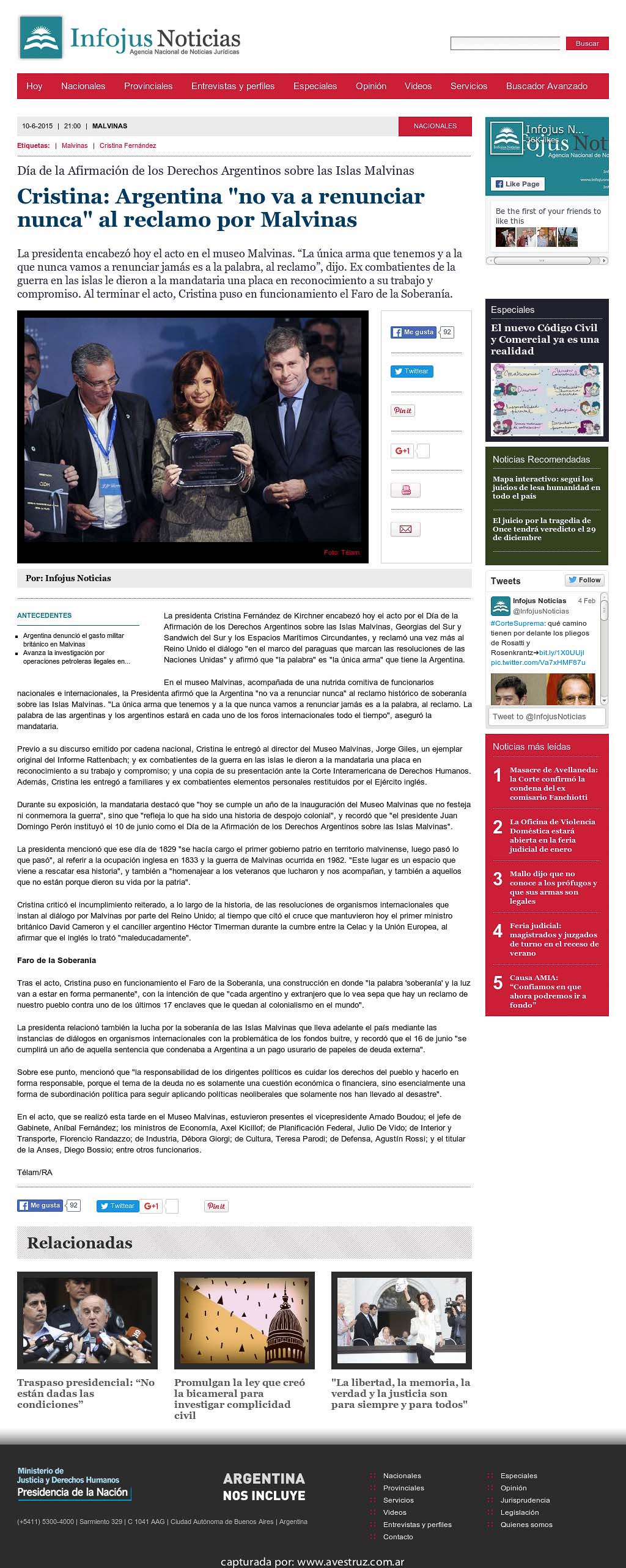 Nota de Infojus borrada