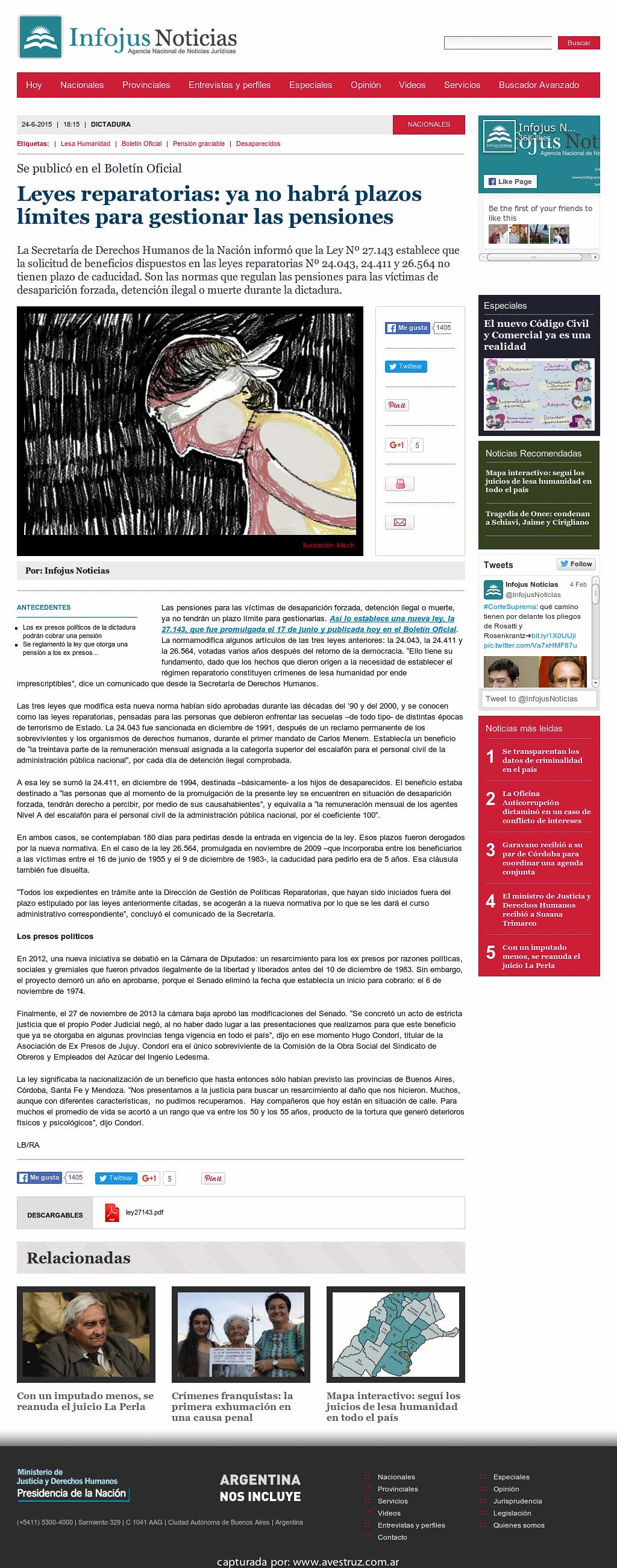 Nota de Infojus borrada