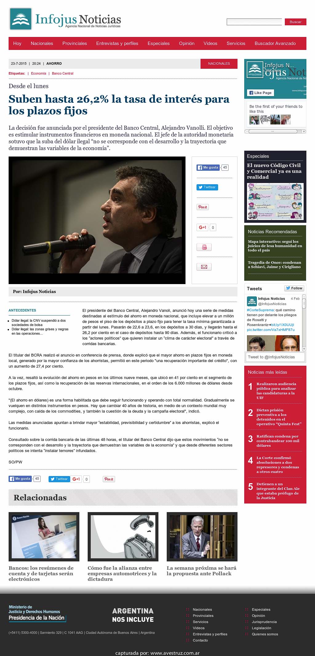 Nota de Infojus borrada