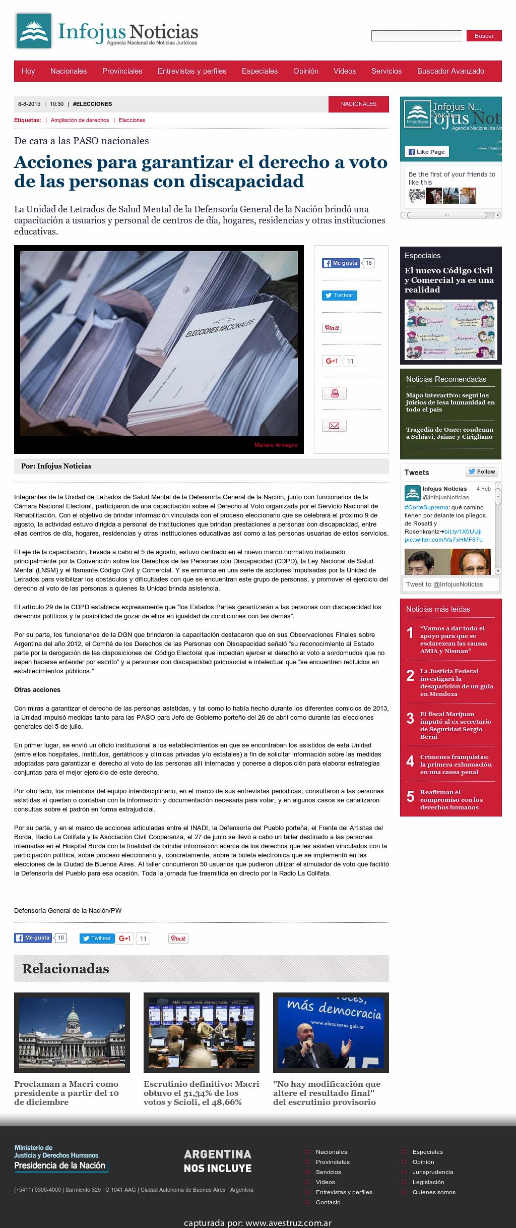 Nota de Infojus borrada