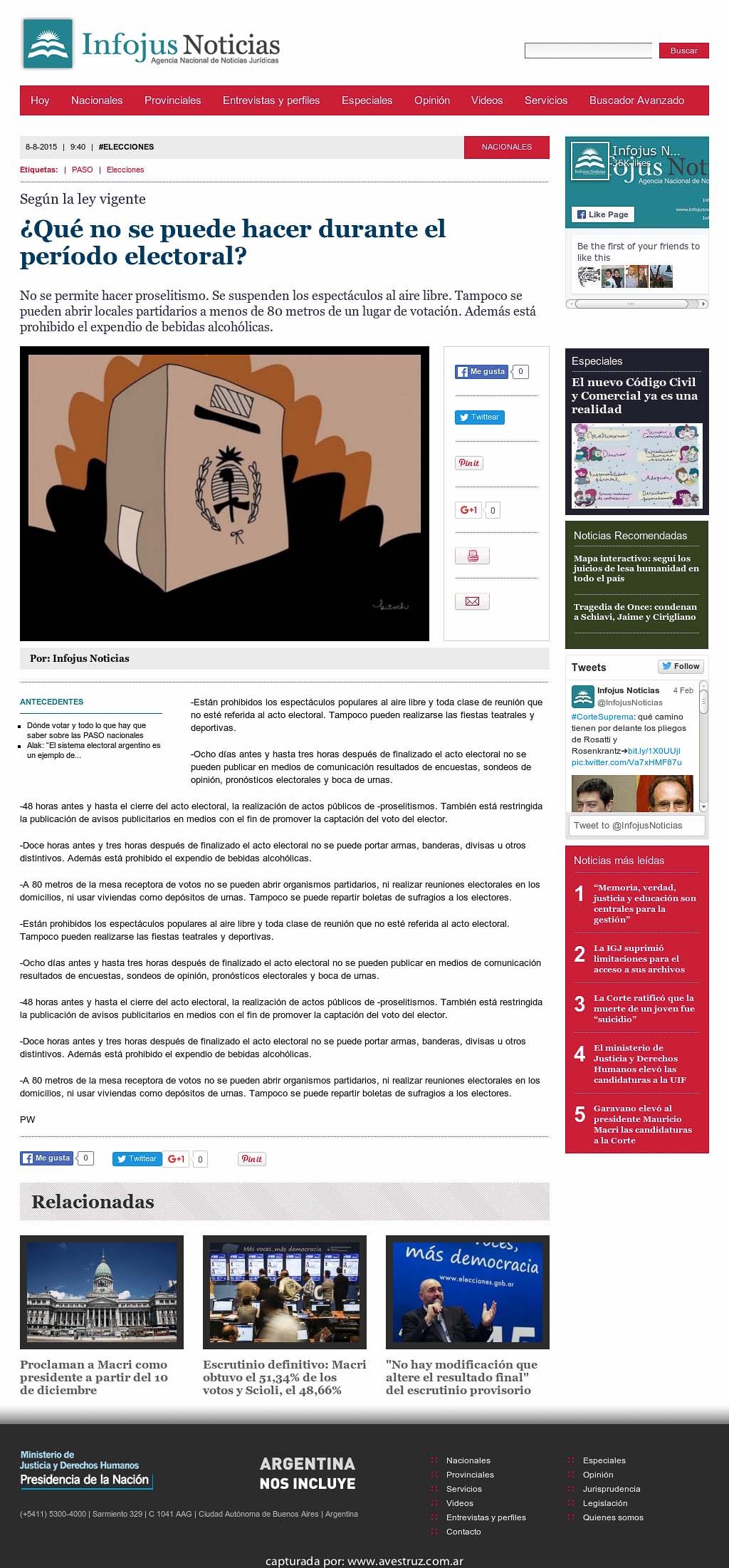 Nota de Infojus borrada