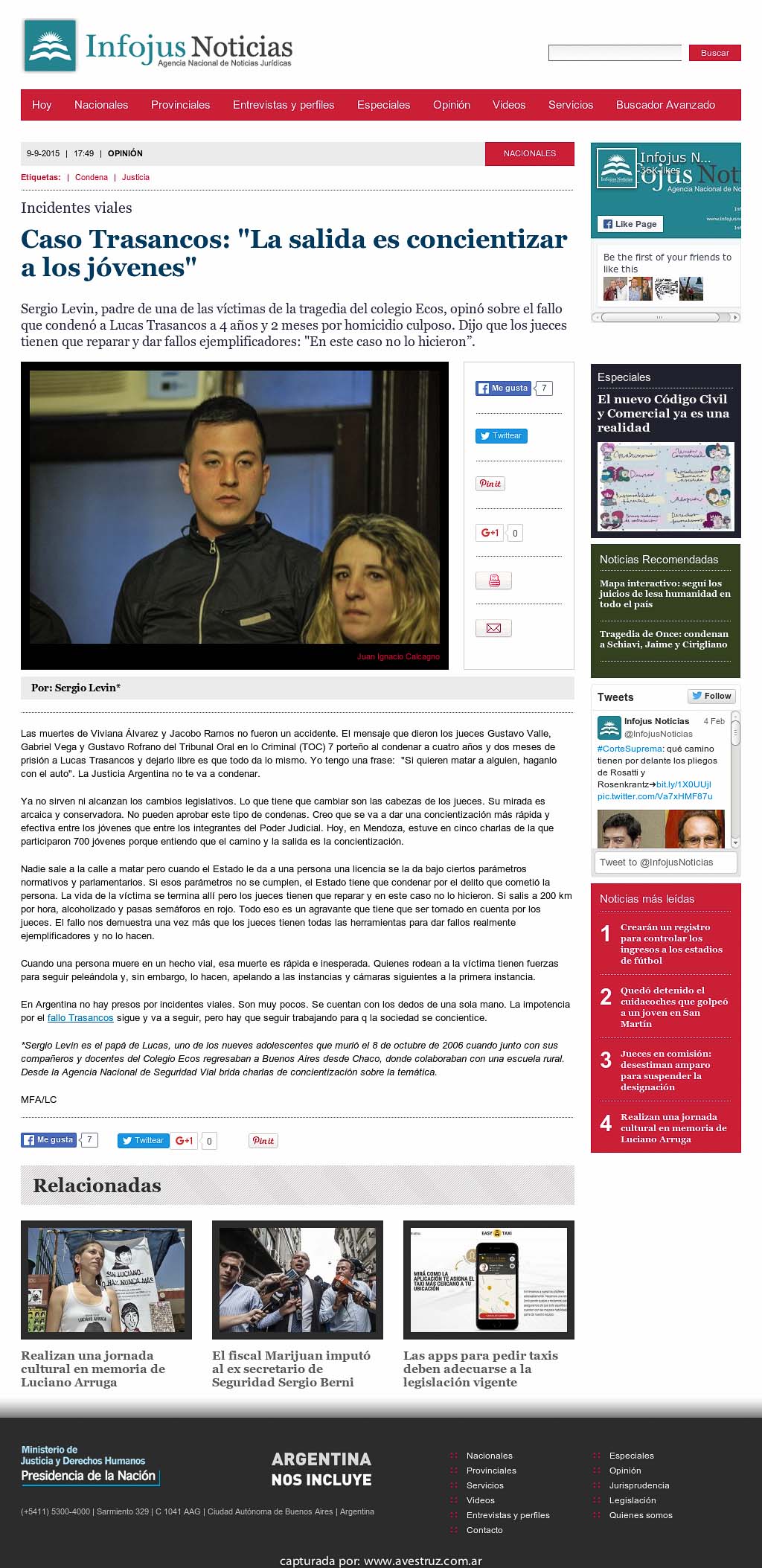 Nota de Infojus borrada