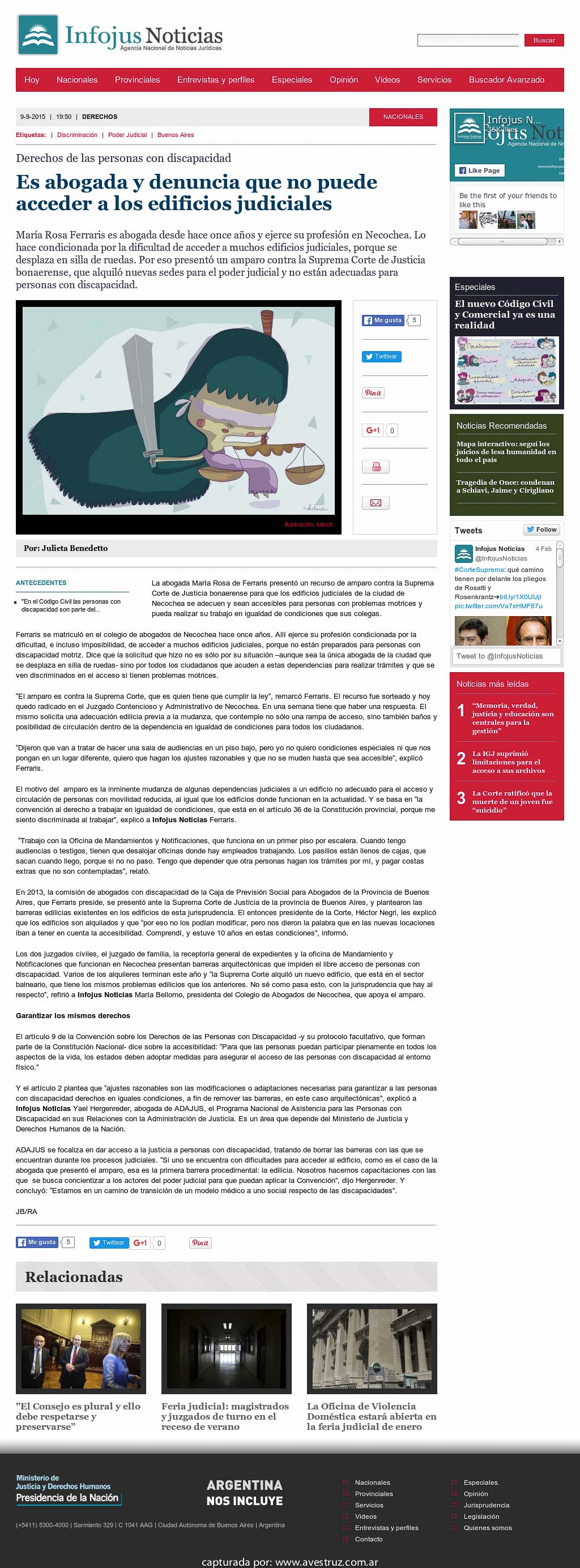 Nota de Infojus borrada