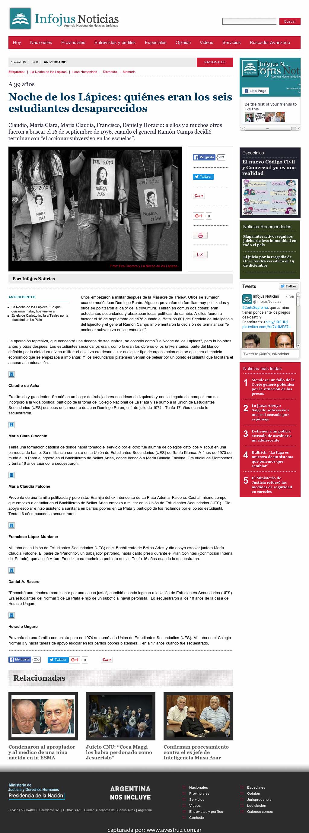 Nota de Infojus borrada