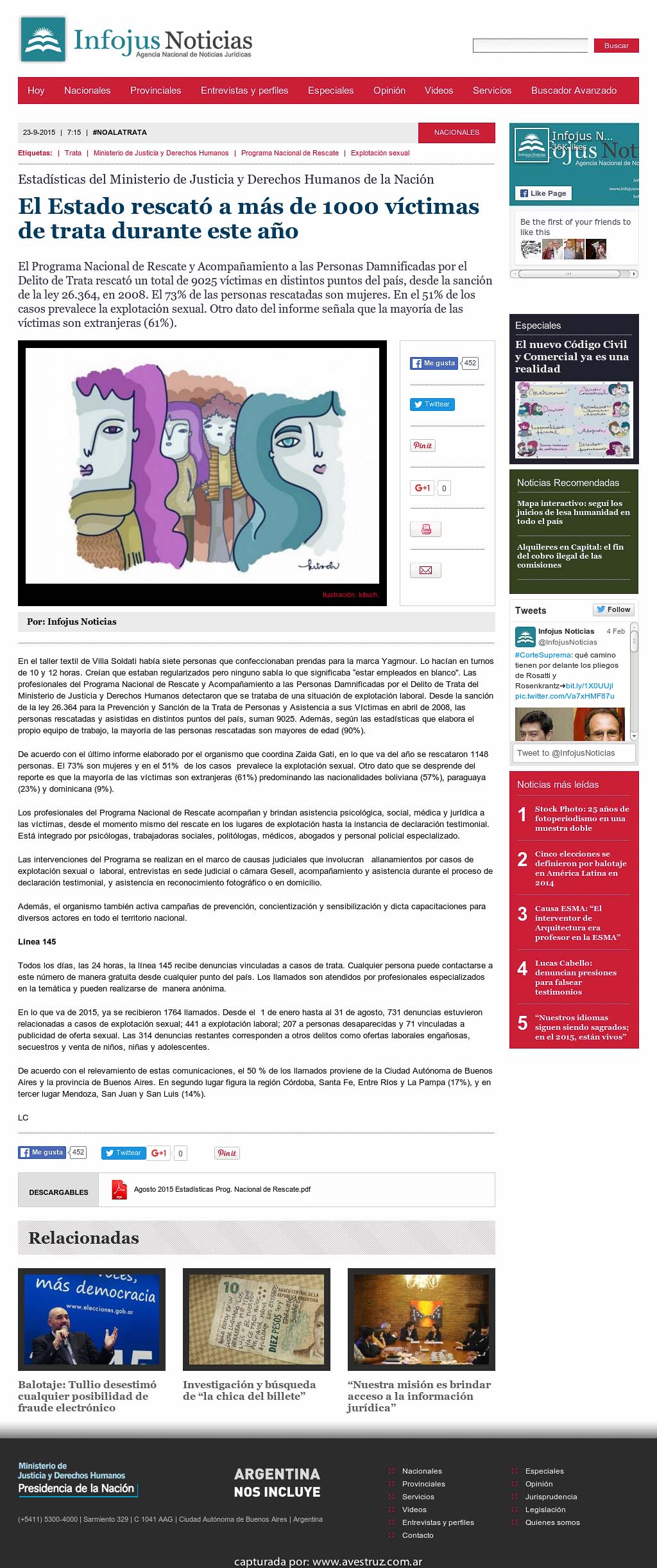 Nota de Infojus borrada