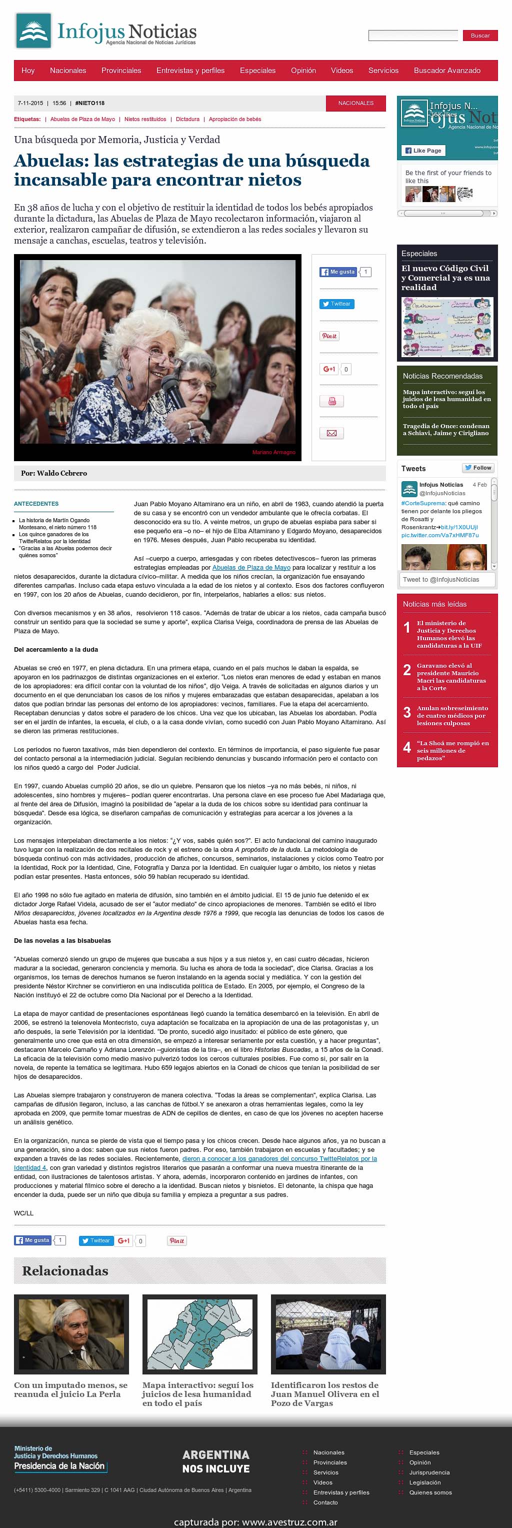 Nota de Infojus borrada
