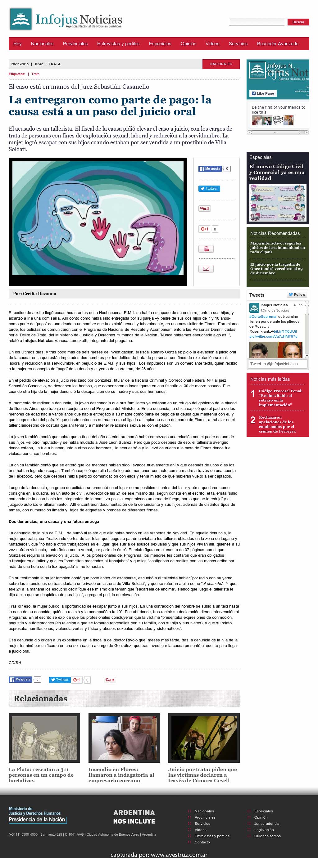 Nota de Infojus borrada