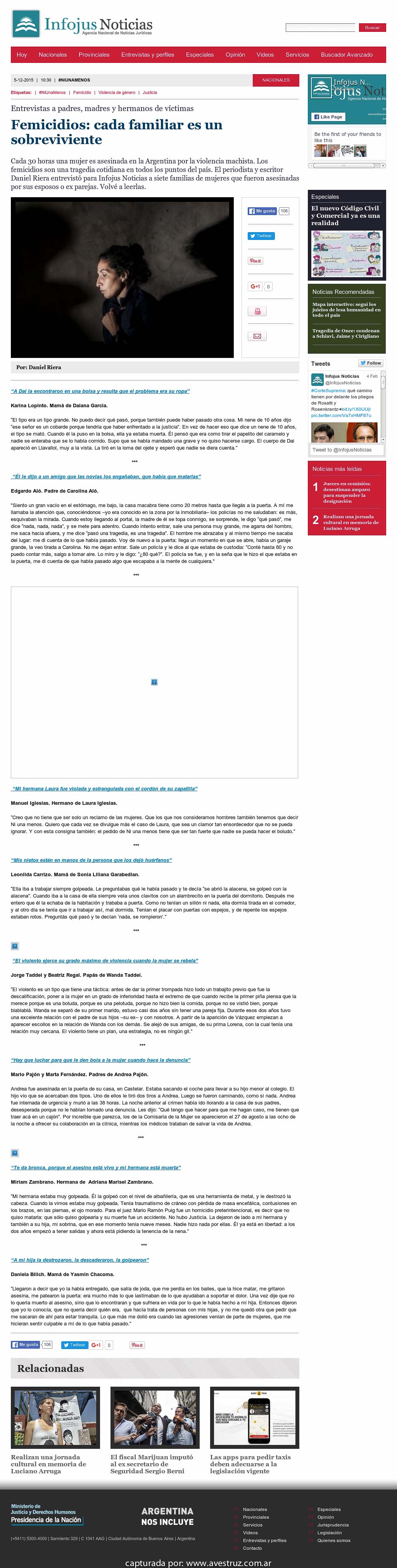 Nota de Infojus borrada